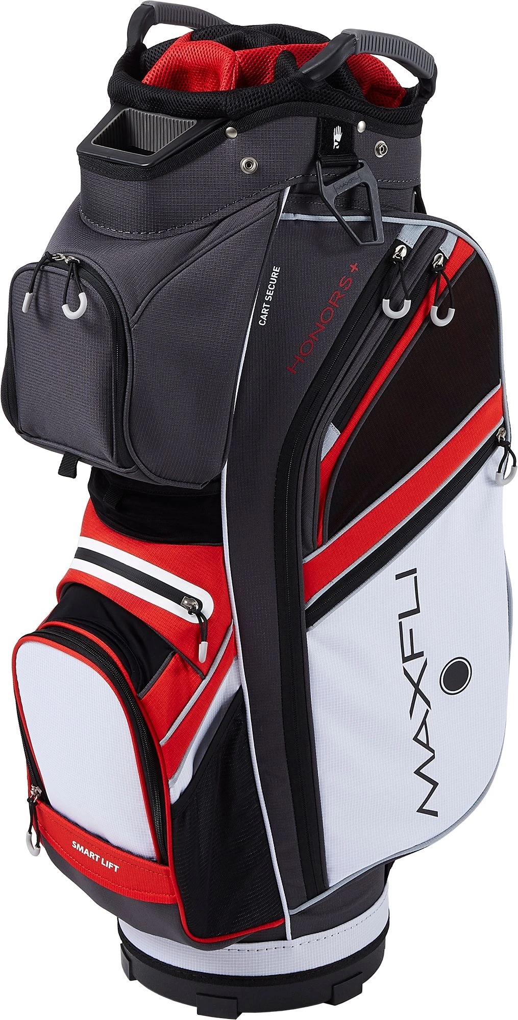 Discount - Maxfli 2019 Honors Plus Golf Cart Bag For Men Gray/white/red 4 Discount - Maxfli 2019 Honors Plus Golf Cart Bag For Men Gray/white/red - Image 2