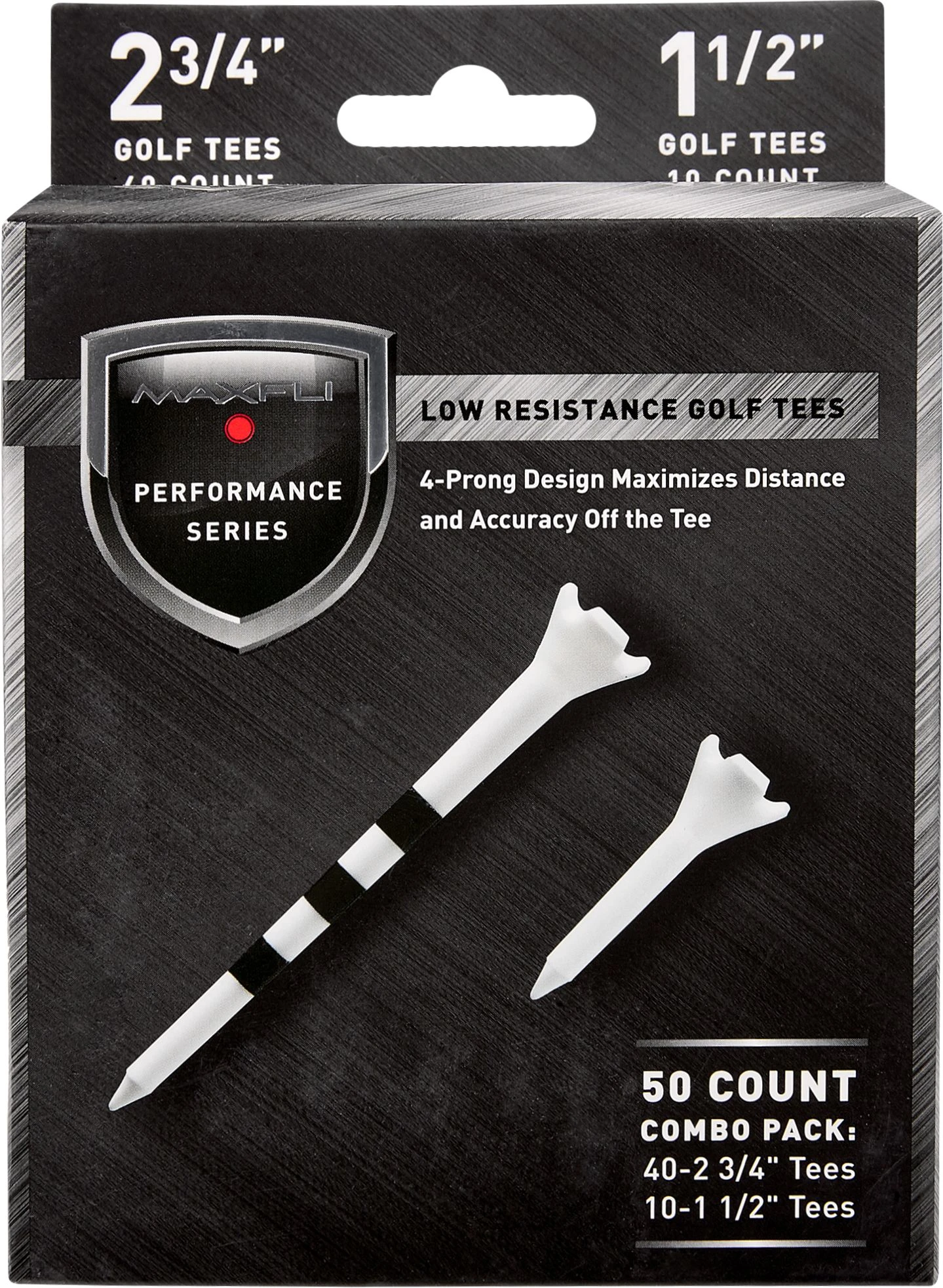 Discount - Maxfli Performance Series Low Resistance 2 3/4'' & 1 1/2'' White Golf Tees - 50 Pack For Unisex 3 Discount - Maxfli Performance Series Low Resistance 2 3/4'' & 1 1/2'' White Golf Tees - 50 Pack For Unisex